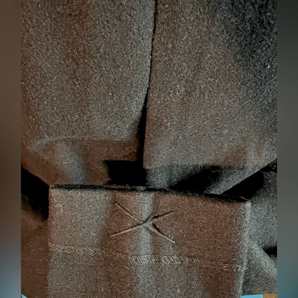 Kenneth Cole Black Wool Blend Funnel Neck Coat Size 14 - Picture 5 of 8